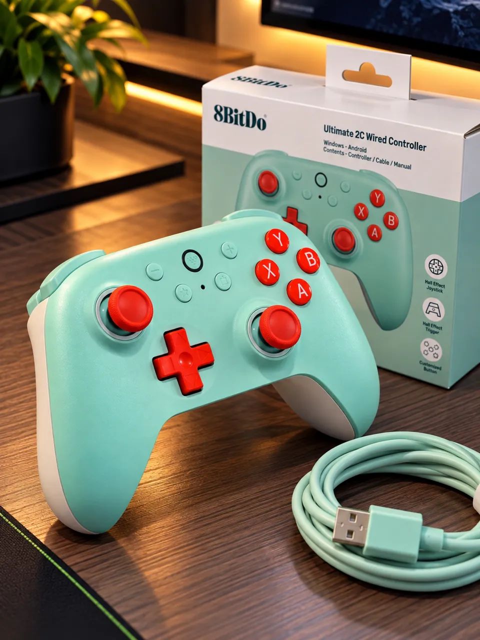 Controle 8BitDo Ultimate 2C Hall Effect - Novo na Caixa - Foto 2