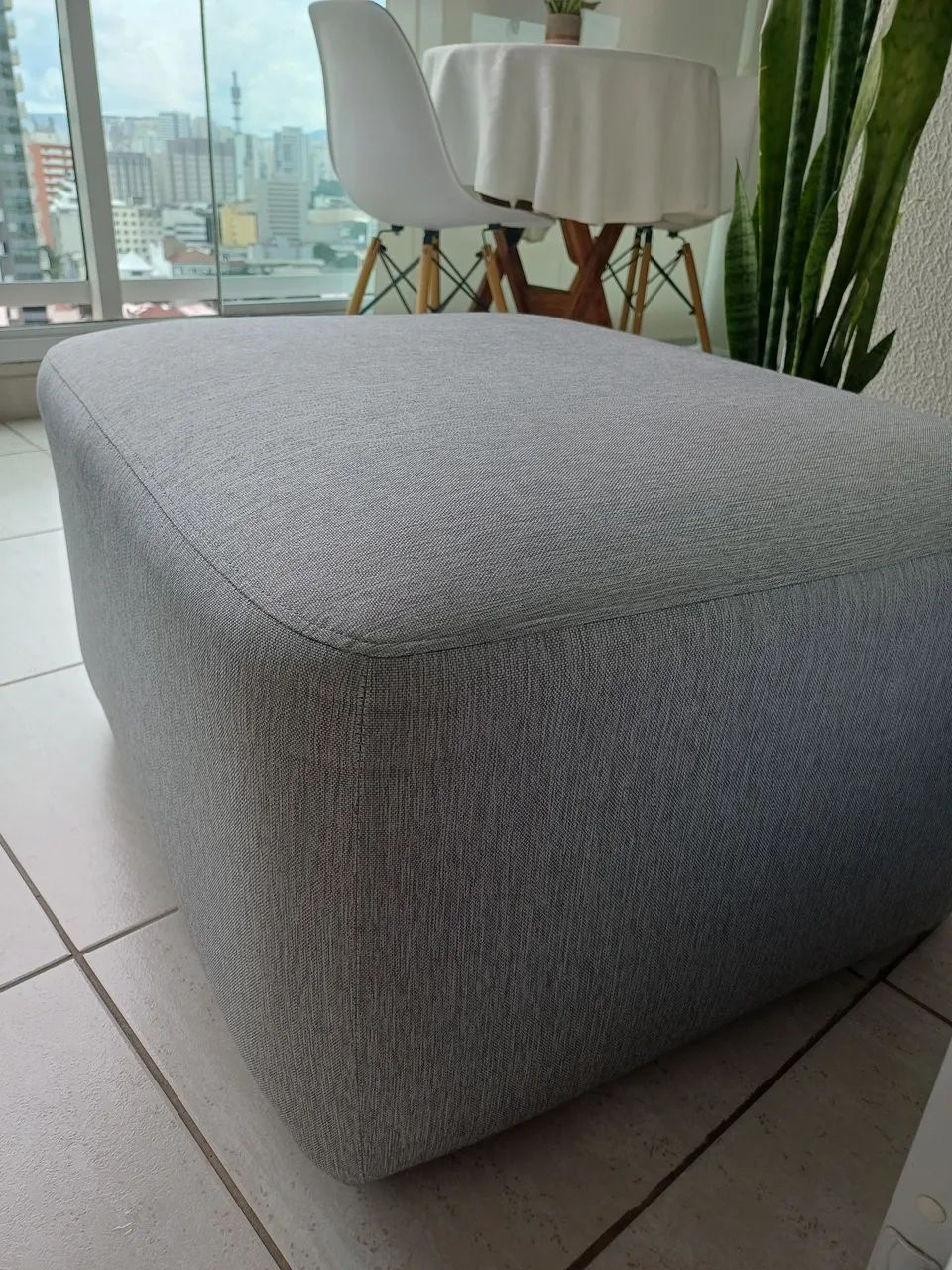 Pufe Modular Linho - Tok Stok 8 meses de uso. - Foto 2