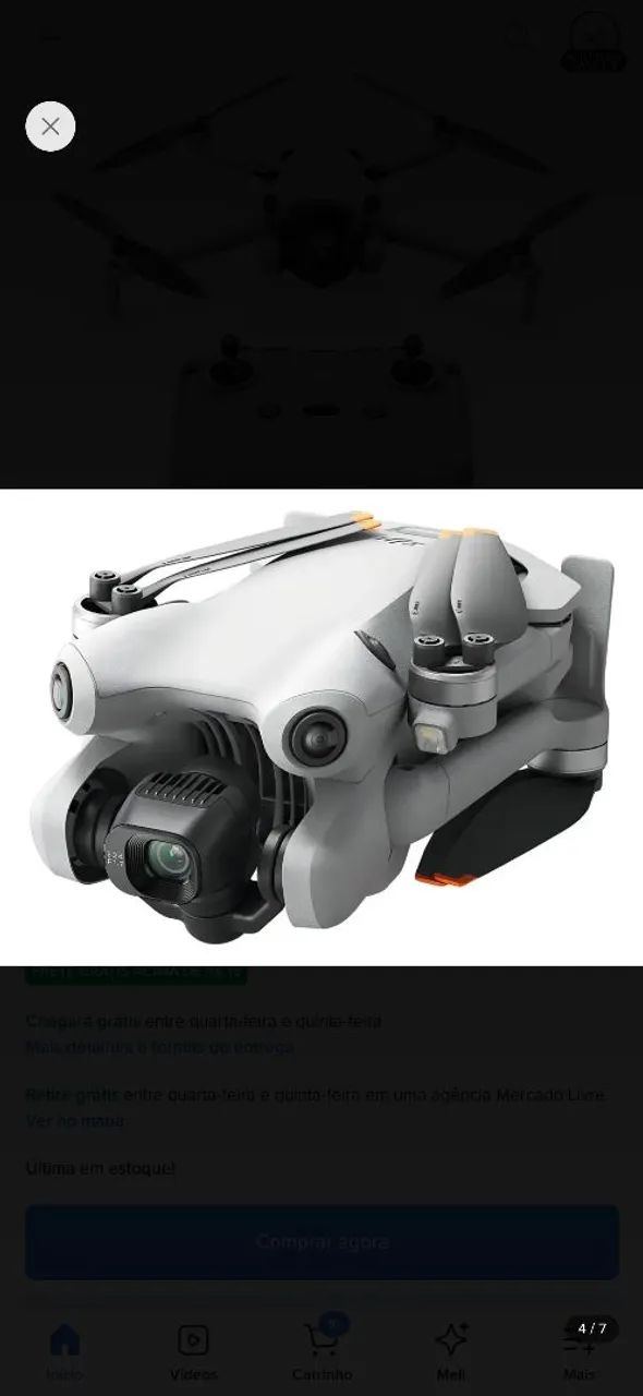 Drone Dji Mini 4 Pro Dji Rc-n2 (sem Tela) (br) - DJI041 (Novo com caixa aberta) - Foto 3