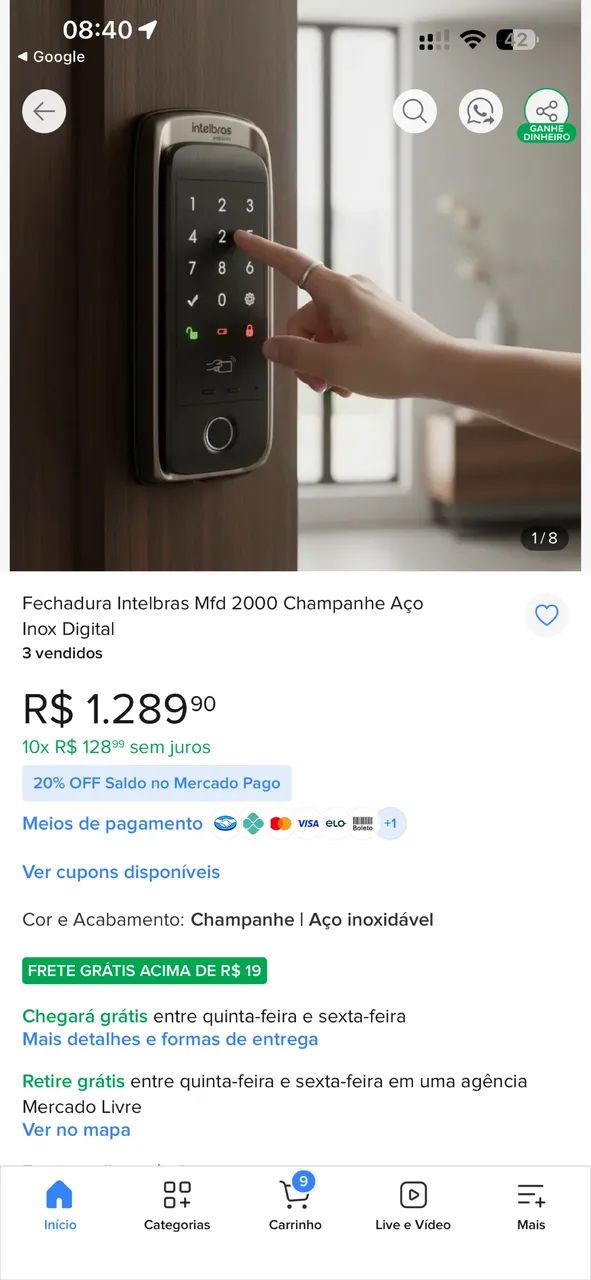 Fechadura smart de sobrepor  - Foto 3