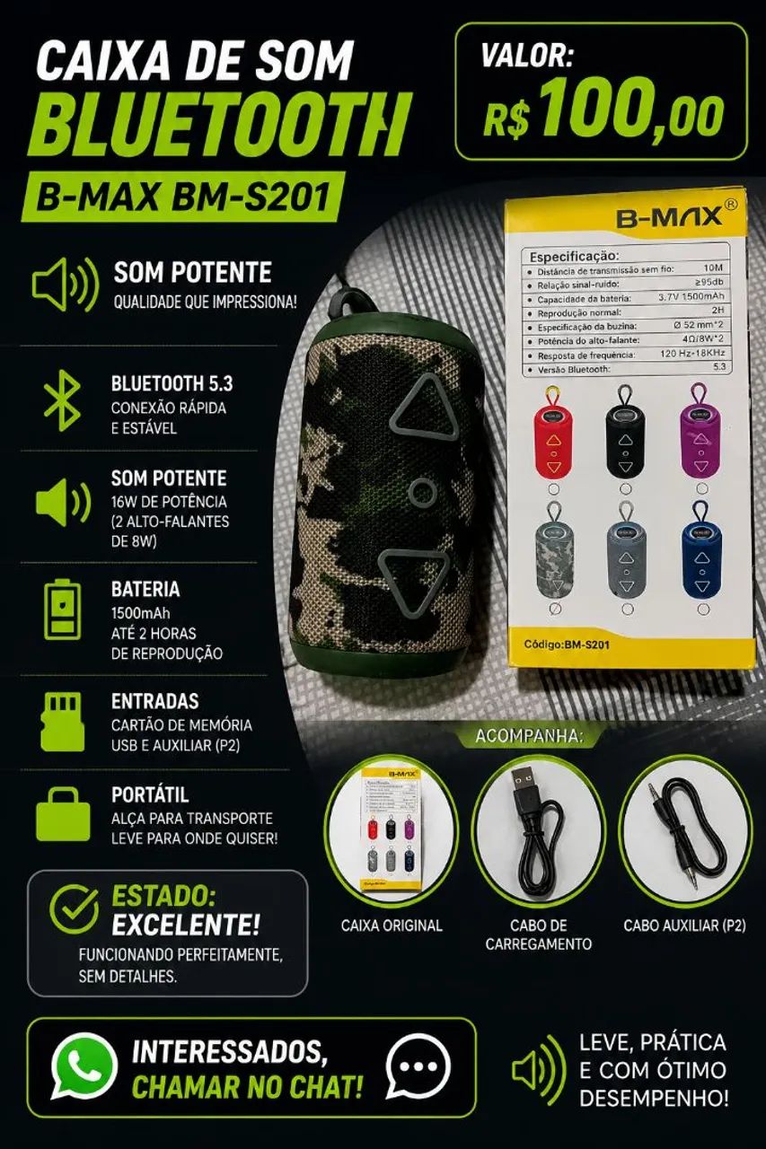 Caixinha De Som B-MAX 
