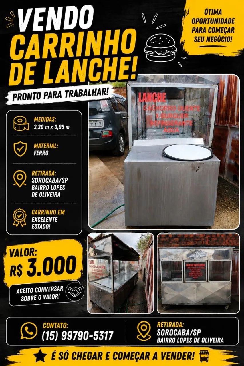 Vende-se Carrinho de lanche 