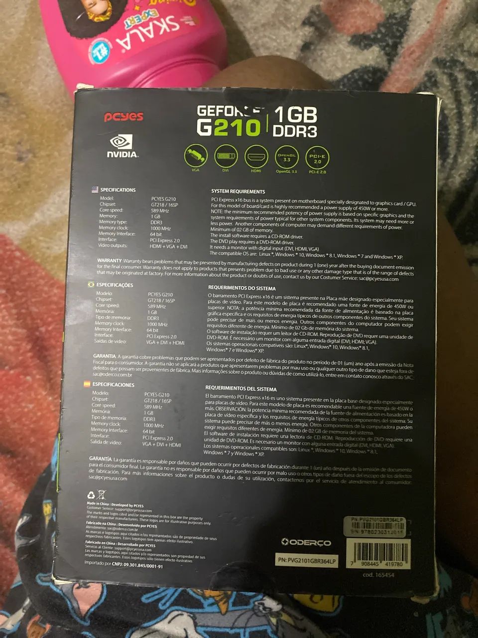 Placa de vídeo GT 210 Pcyes + Adaptador - Foto 2