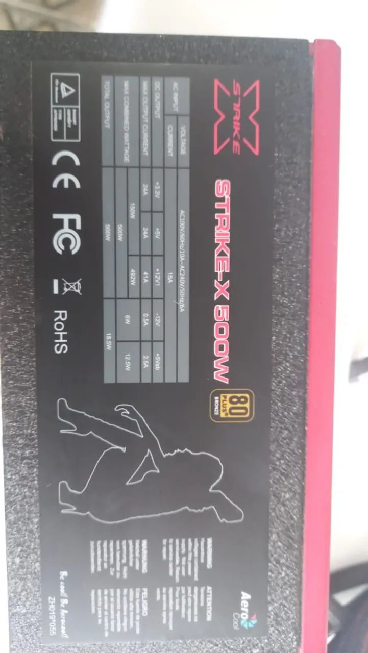 Fonte Aerocool Strike-X 500W 80 Plus Bronze - Semi Modular - Foto 4