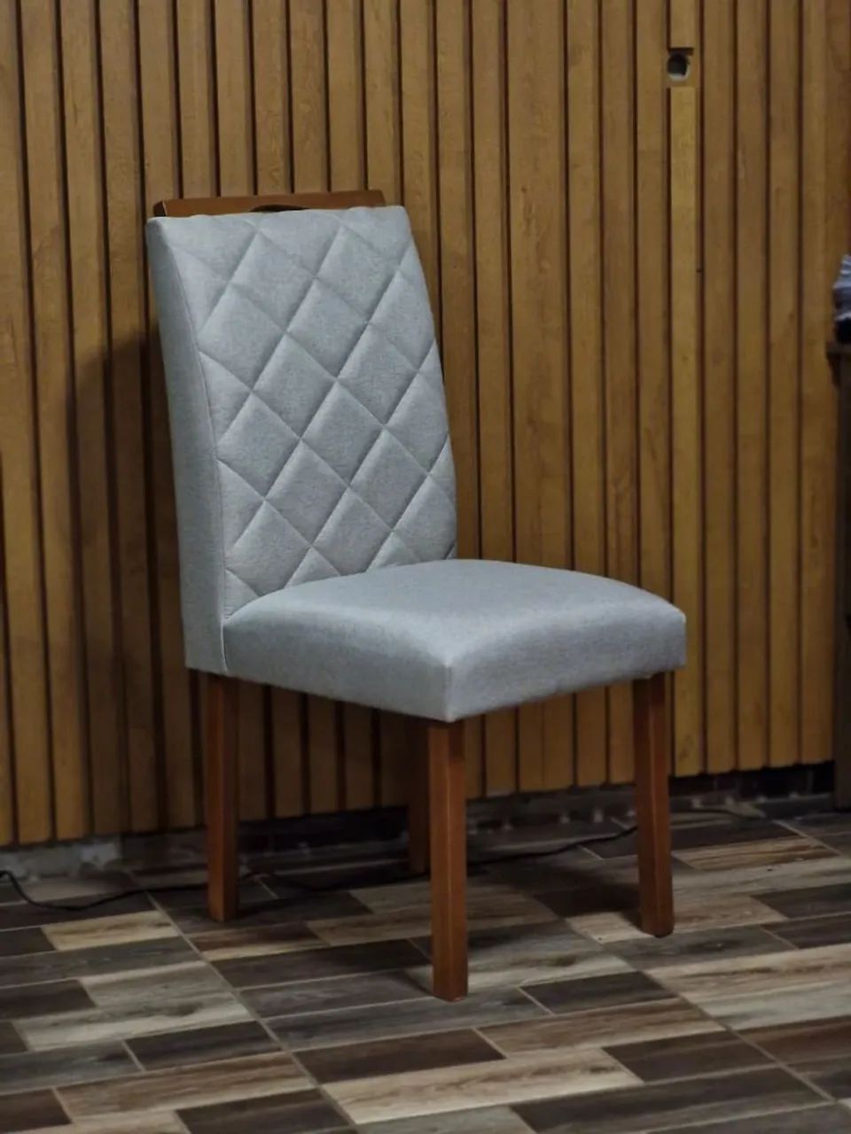 Cadeira para mesa de jantar tecido linho nova a pronta entrega  - Foto 5