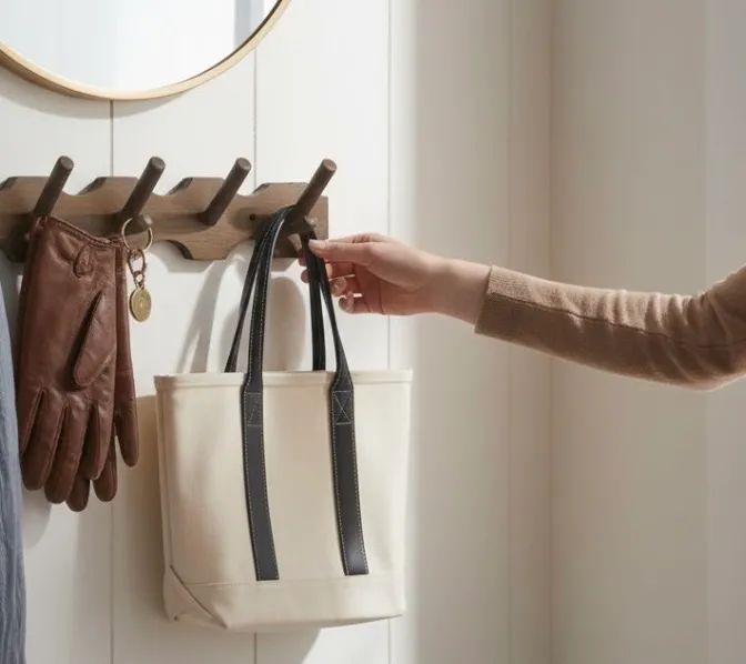 cabideiro rústico parede de madeira maciça, para roupas, bolsas ou acessórios.  - Foto 3