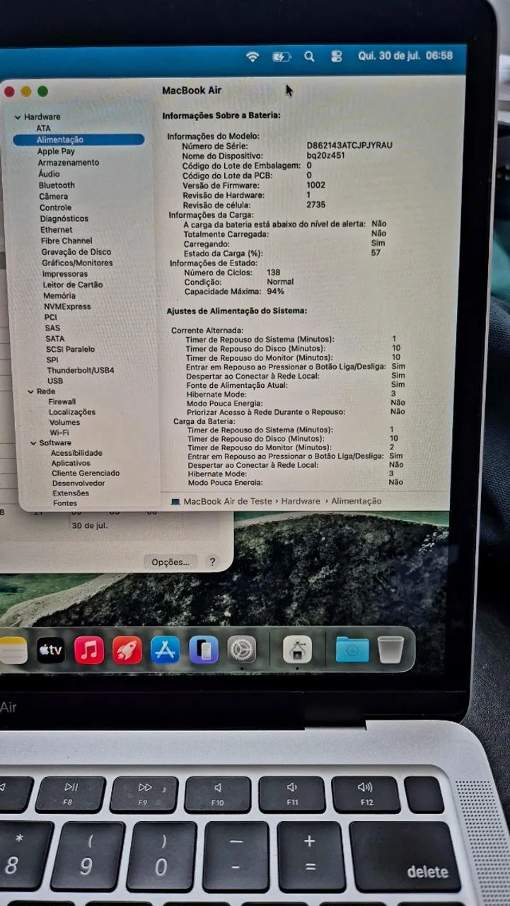 Apple MacBook Air M1 13,3" SSD 256GB na caixa e em ótimo estado (bateria 94%) - Foto 4