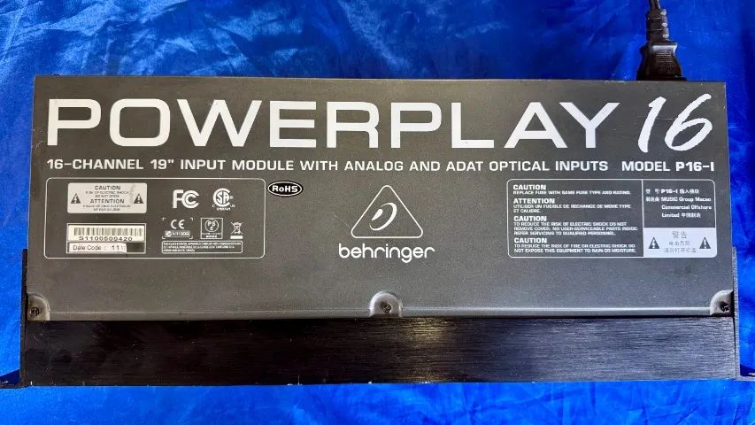 Powerplay 16 Behringer Conversor AD/DD P16-I rack - Aparelhos de