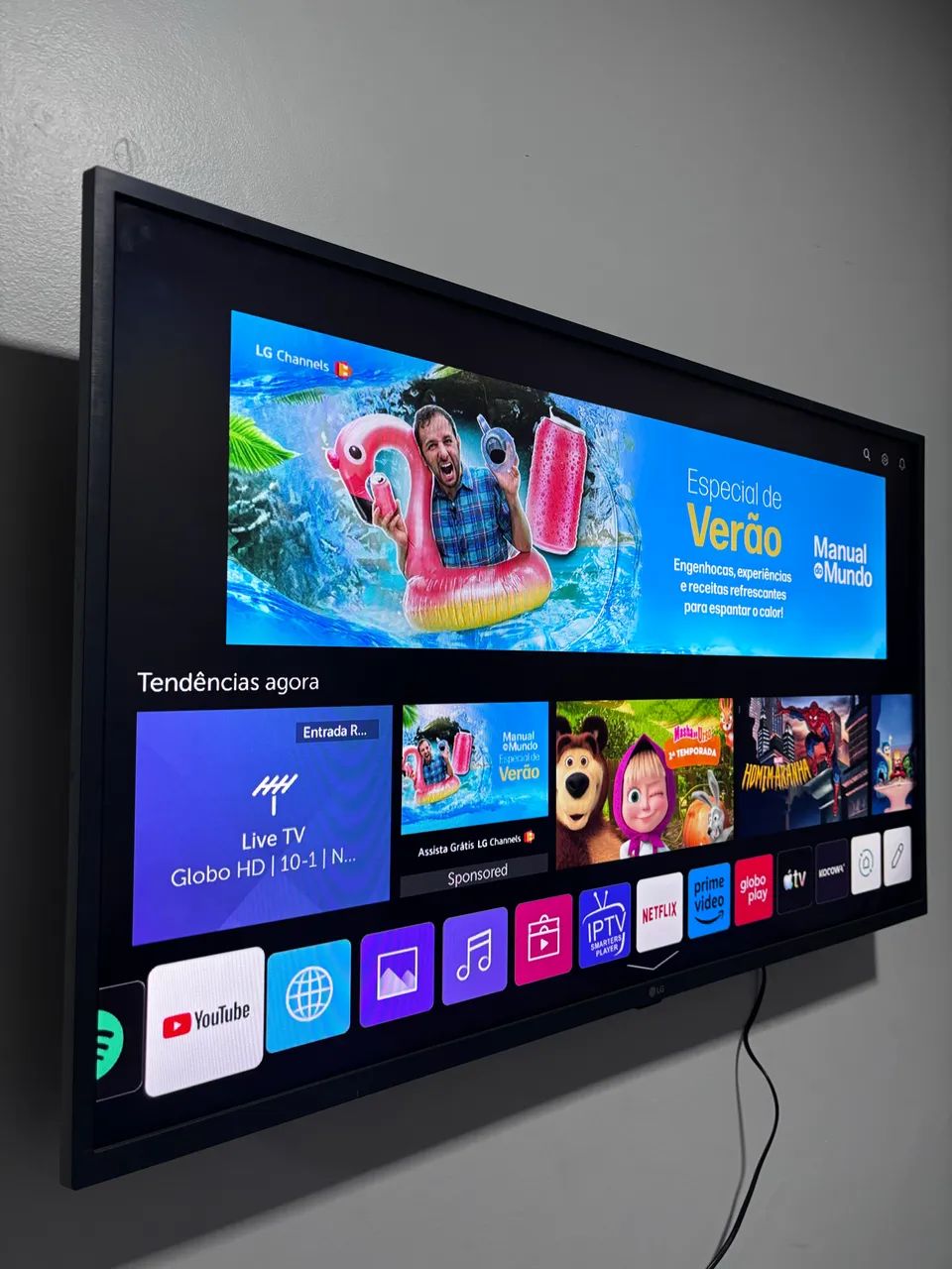 Smart tv LG 43 polegadas 4k, sistema atual. 