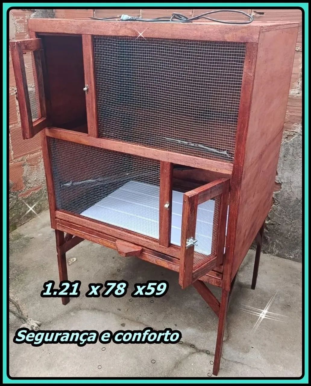 Promoção Lindo Viveiro Rustico Tela Pequena - Foto 4