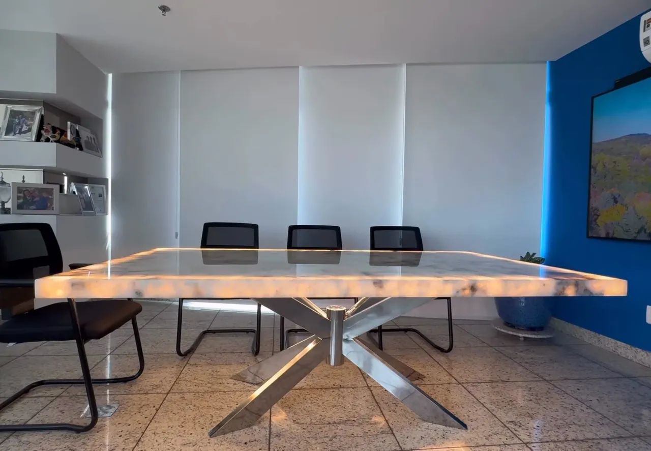 Vendo mesa de Quartzito Cristalo com LED - Foto 3