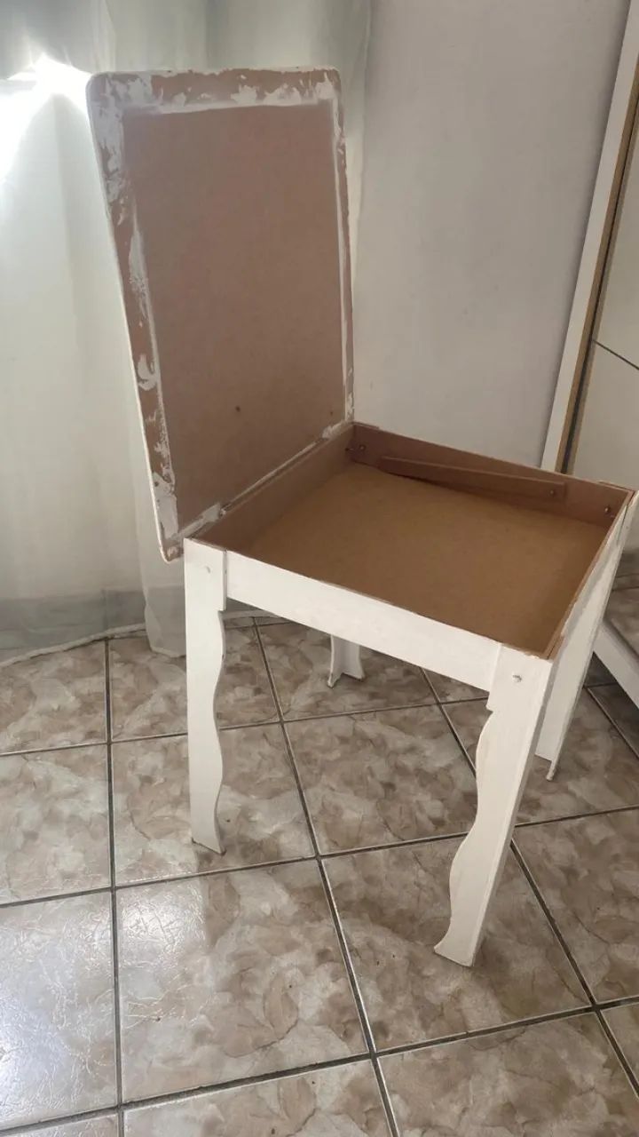 Mesa quadrada funcional com tampa que abre - Foto 3