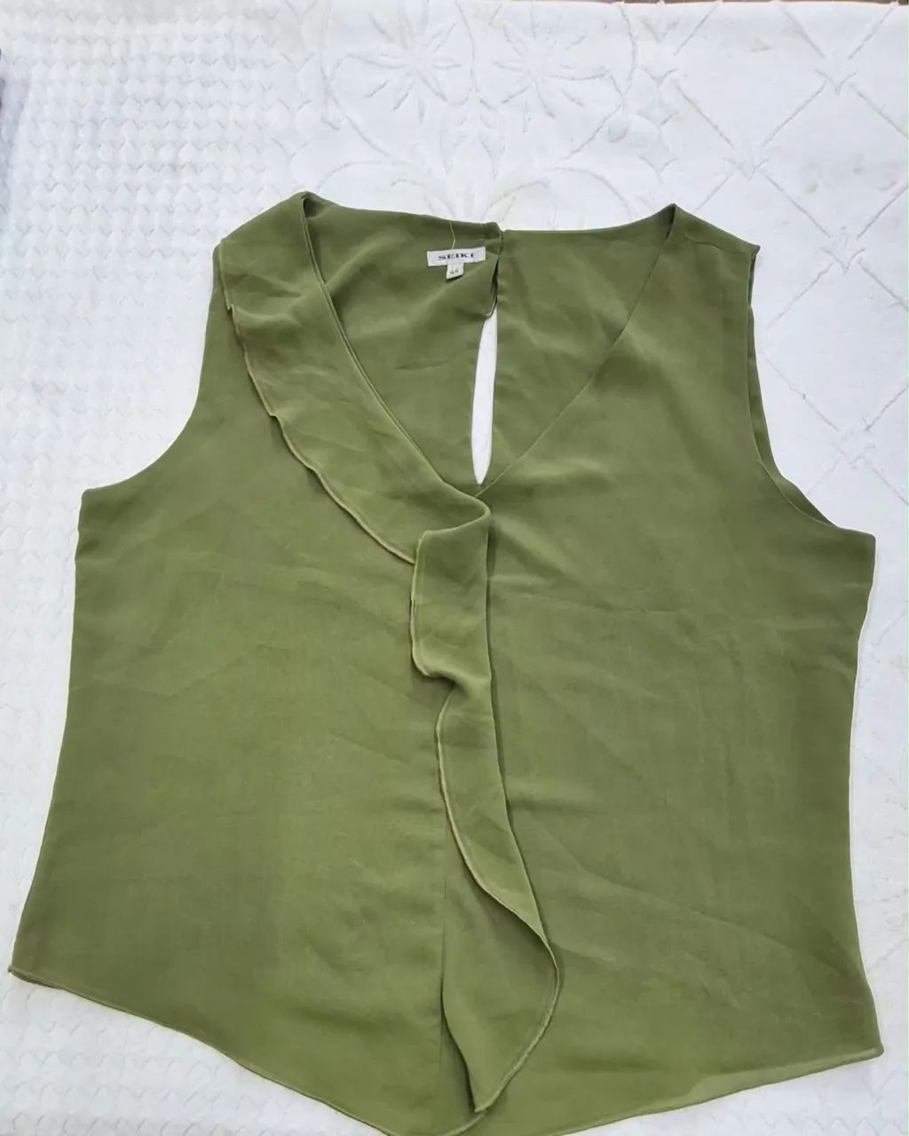 Blusa Seiki  crepe de seda - Foto 4