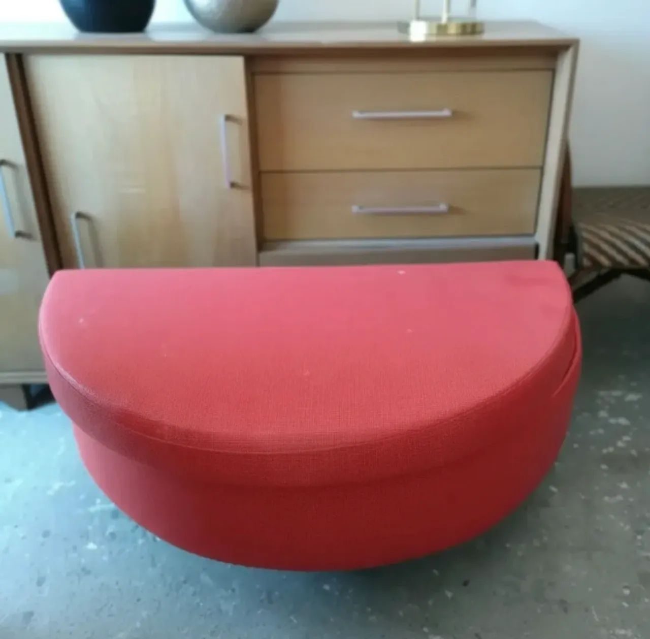 Puff meia lua Vermelho - (2 unidades) - Foto 2