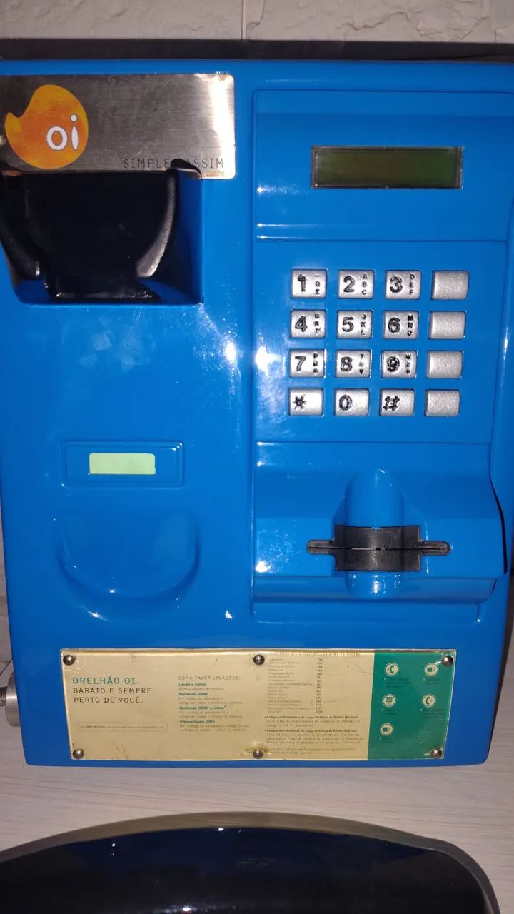 Telefone Antigo de Orelhão restaurado 