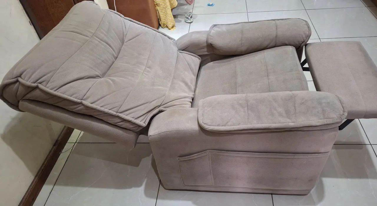  poltrona do papai/reclinável com apoio para os pés, - Foto 2