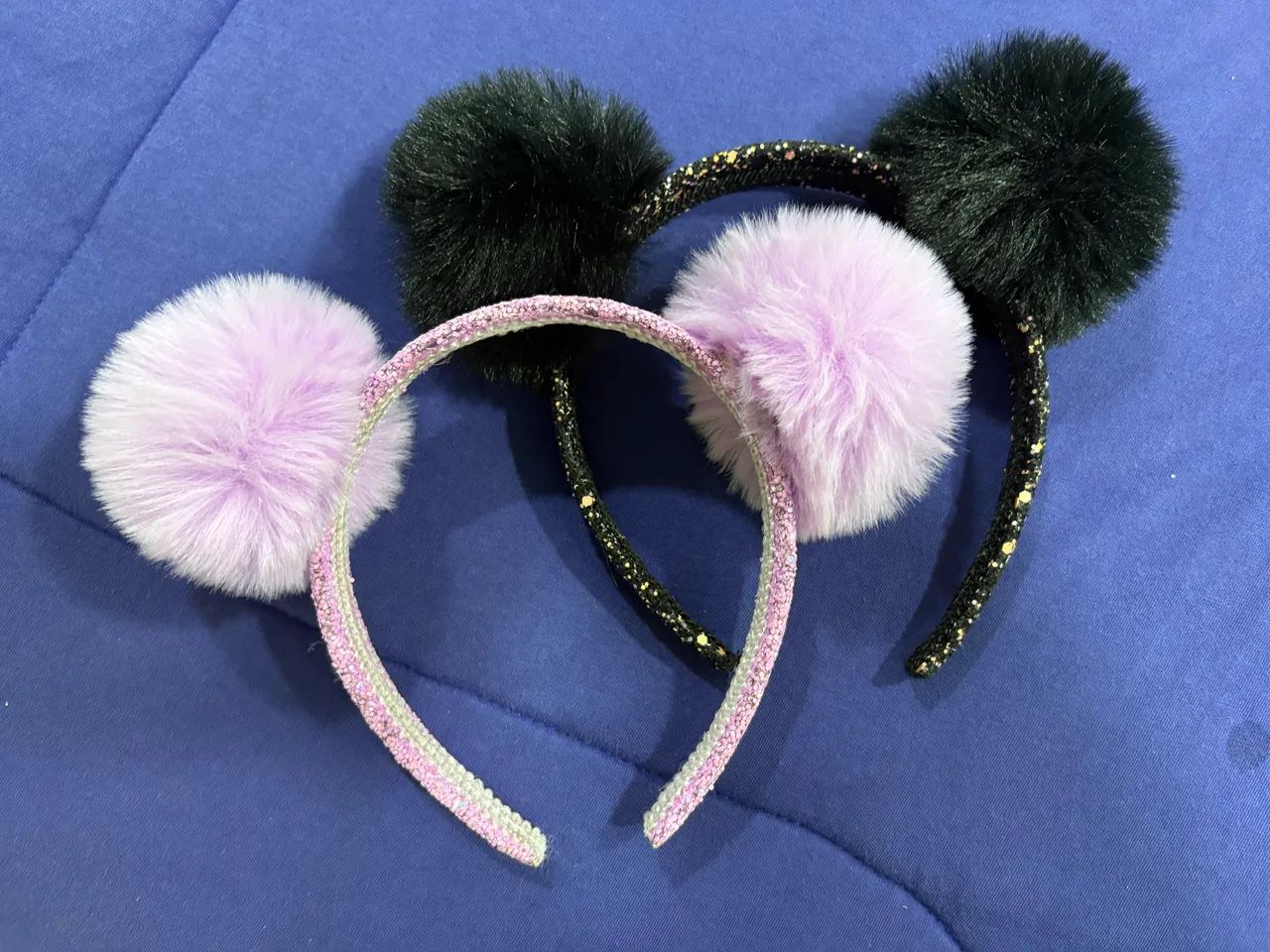 Kit 2 tiaras com Pompom e glitter - nova  - Foto 2