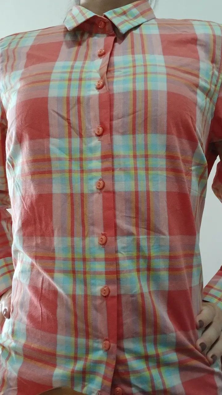 Camisa xadrez feminina 