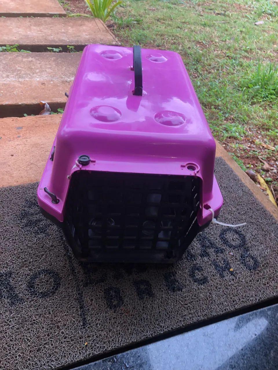 Caixa transporte Pet rosa  - Foto 2