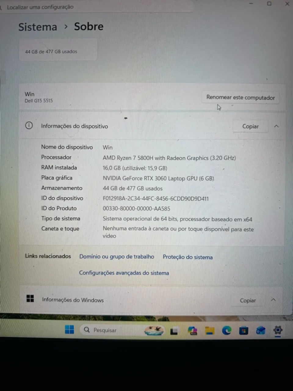 Notebook Gamer Dell G 15  - Foto 4