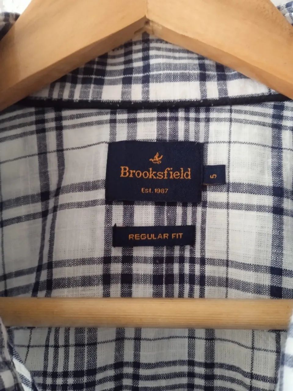 camisa xadrez brooksfield regular fit tam g - Foto 5