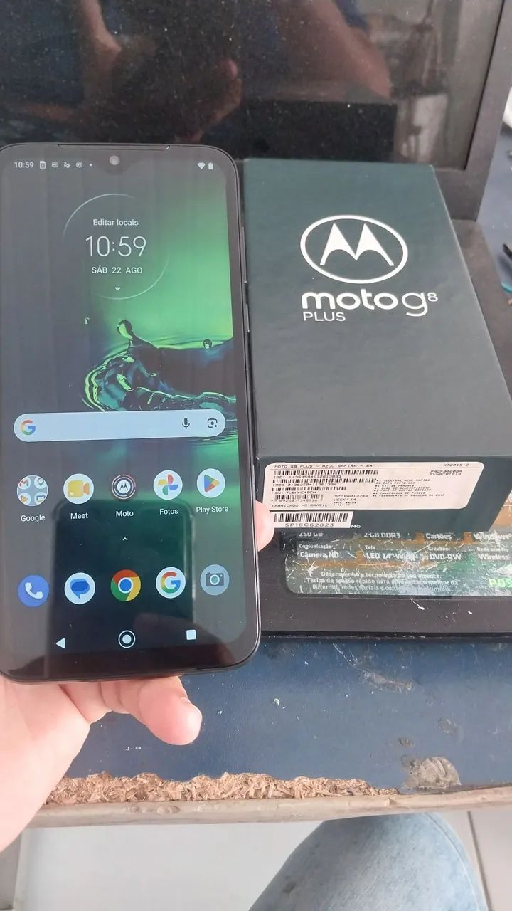 Celular Motorola Moto G 8 plus 64gb tela nova funcionando perfeitamente.  - Foto 2