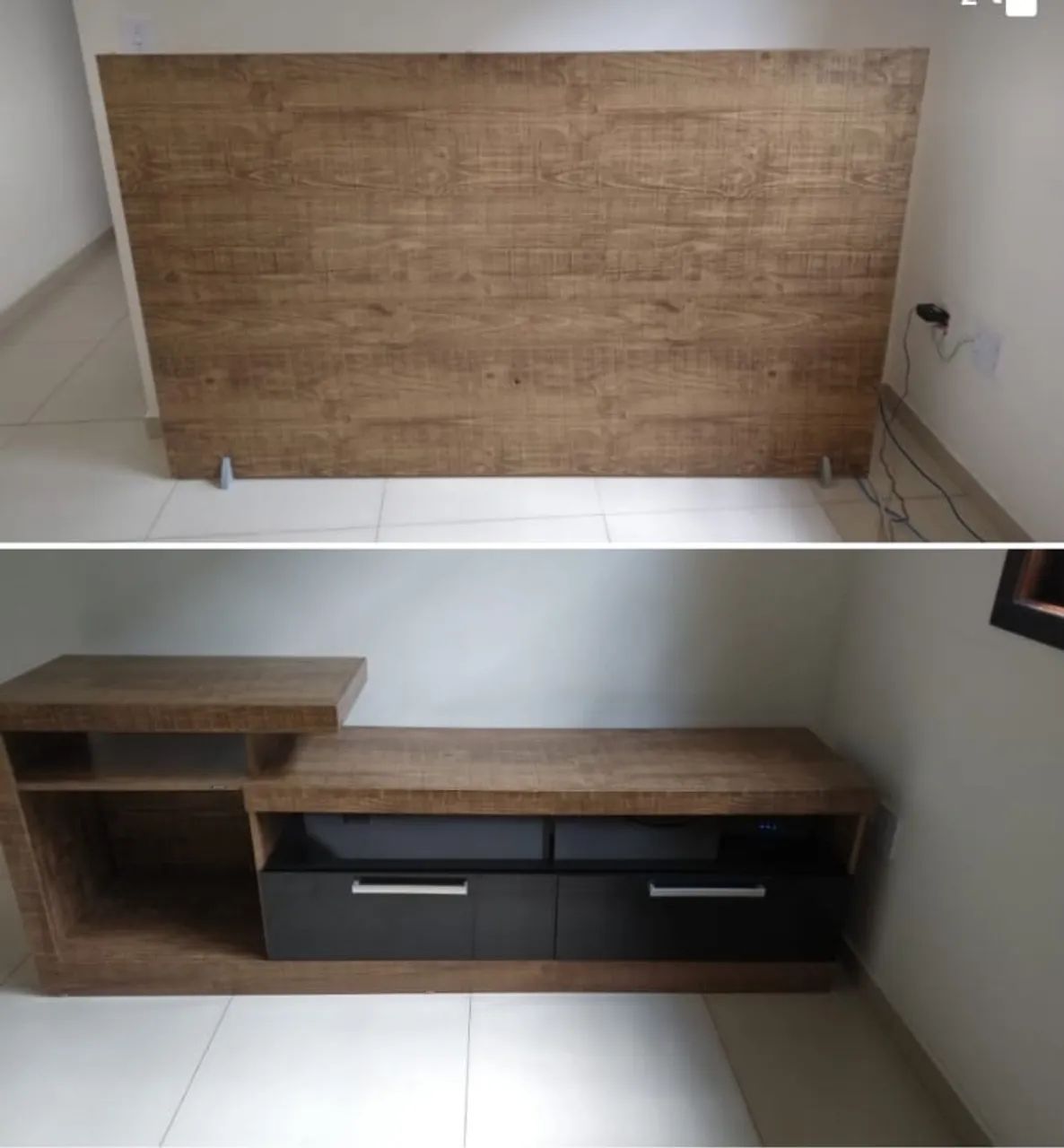 Rack e painel de tv