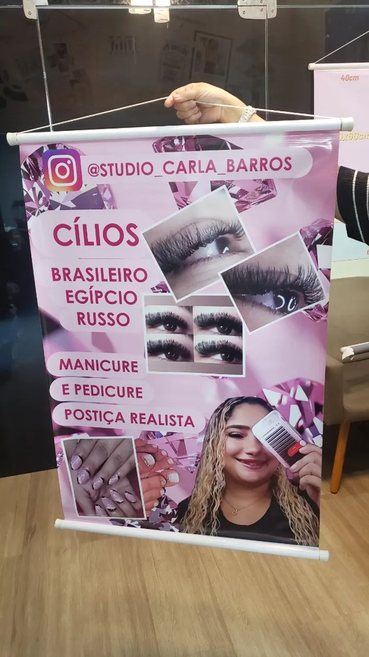 Banner lona personalizado para loja com seus serviços - Foto 2