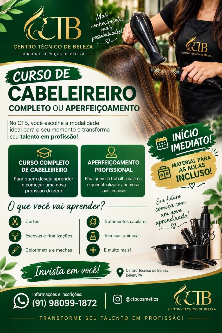 Curso de cabeleireiro unissex /completo ou módulo  - Foto 2