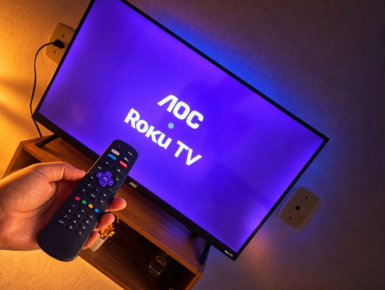 Smart TV AOC Roku TV em ótimo estado