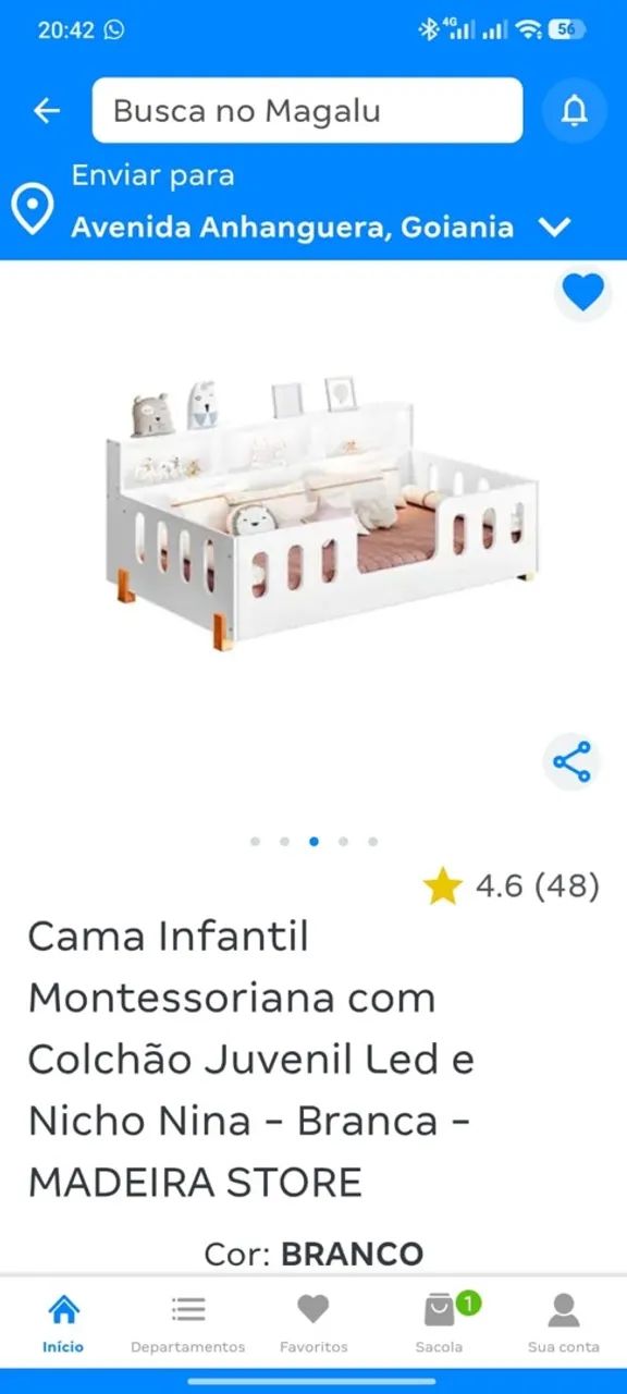 Cama Montessoriana com Led e  Nicho - Foto 4