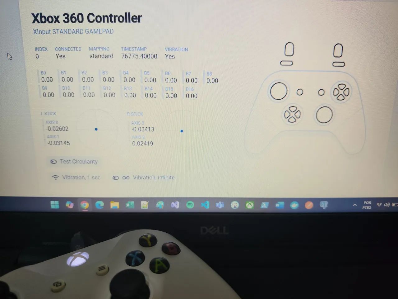 Controle Xbox One Branco  - Foto 3