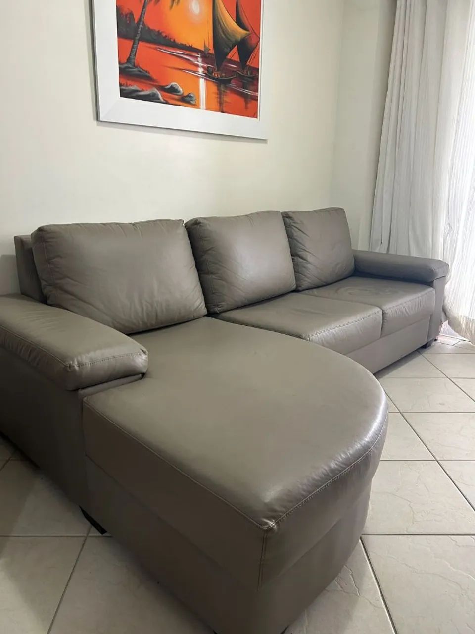 Sofa 3 lugares com chaise 