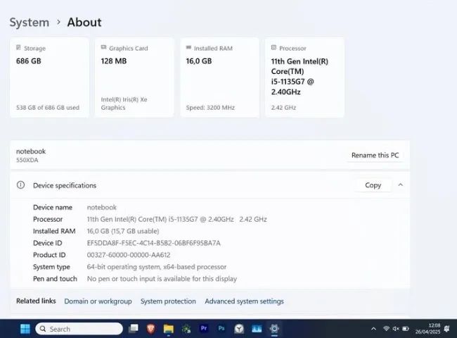 Notebook Samsung Book, Intel I5, 16gb RAM, 2 SSDs - Foto 5