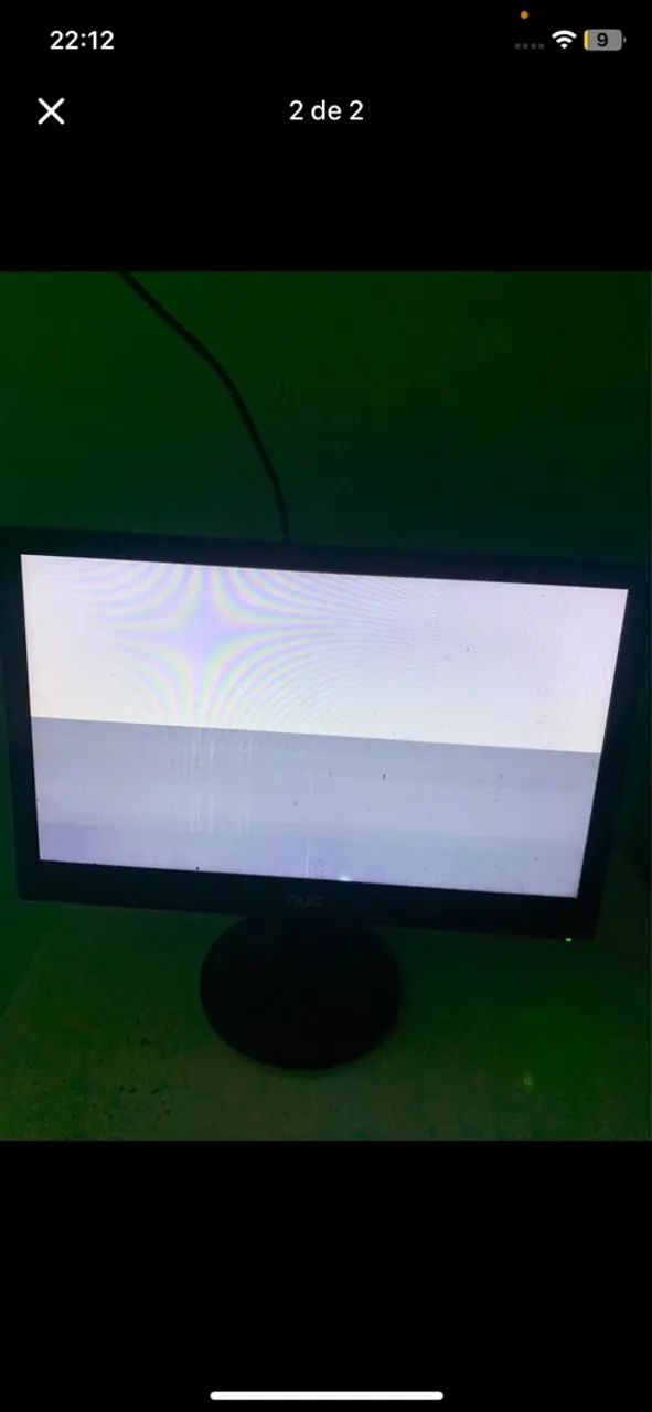 monitor com defeito