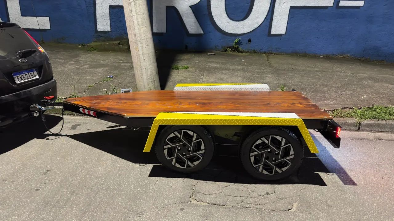 Carretinha prancha 2 eixos - Foto 5