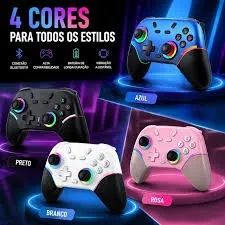 Controle Game sem Fio compativel switch oled lite steam PC Bluetooth T&Z X9 - Foto 2