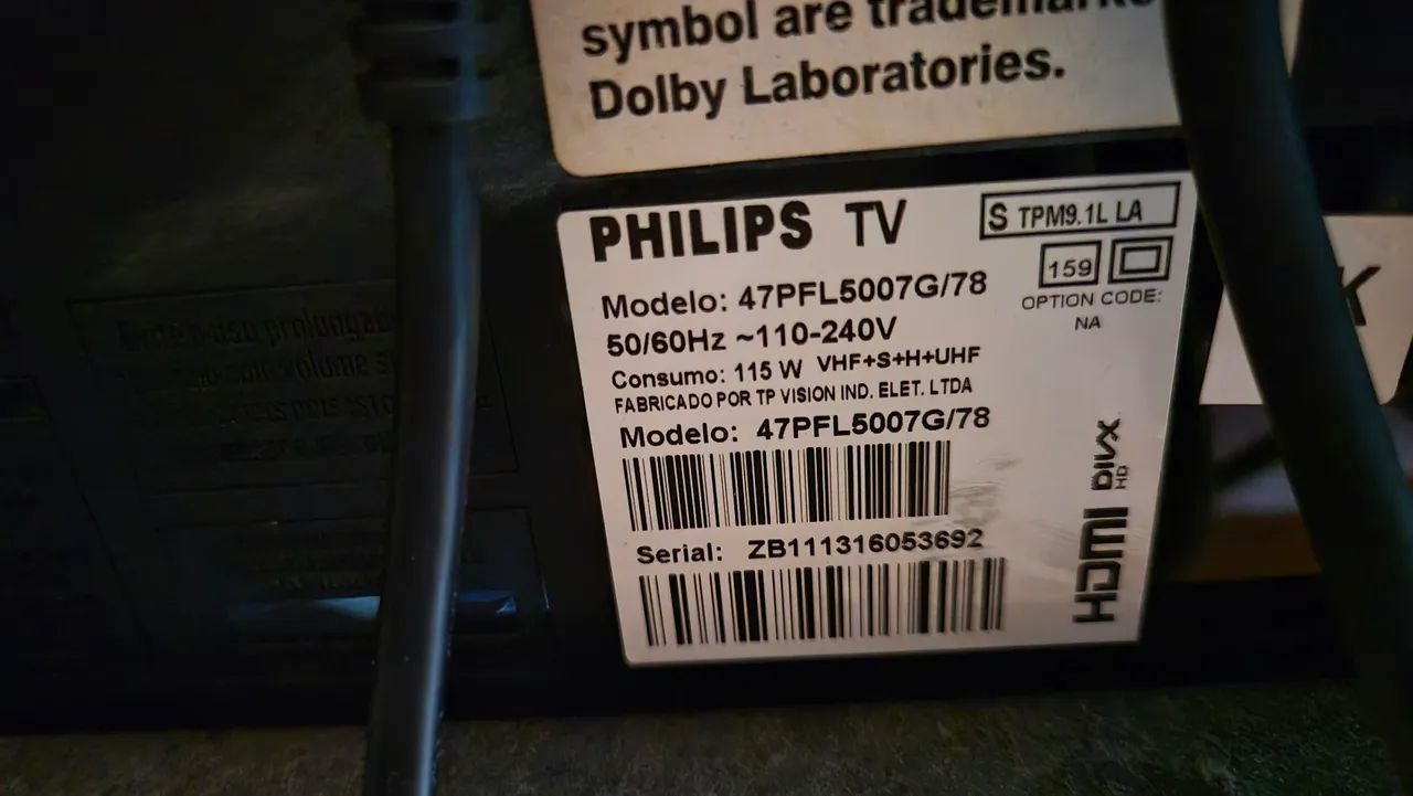 Tv Phillips 47 polegadas em ótimo estado - Foto 3