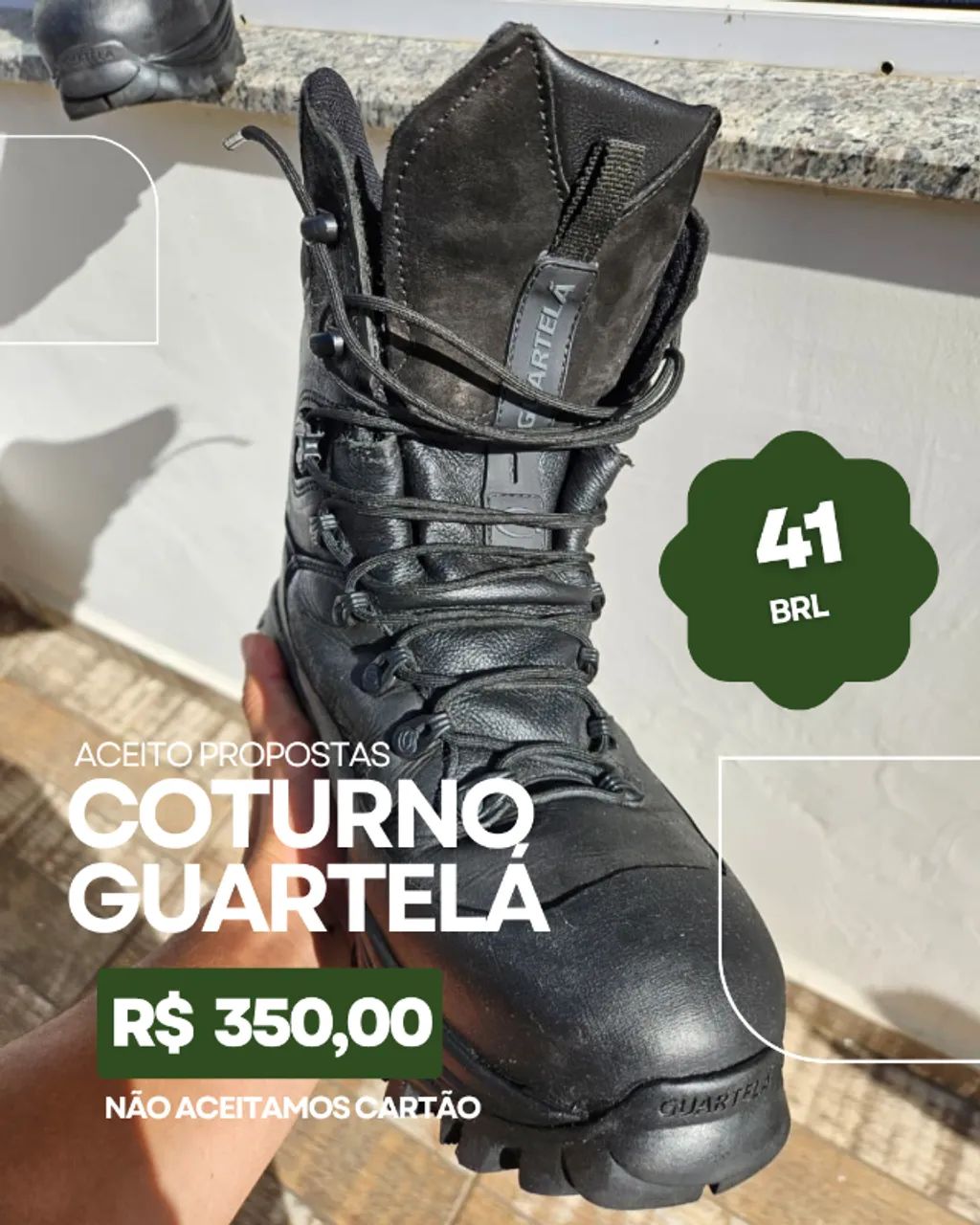 Coturno bota tática Guartelá