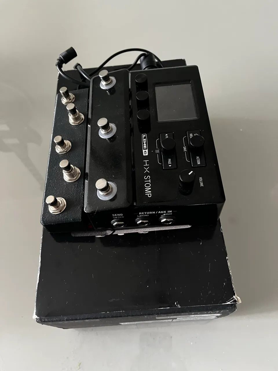HX Stomp zerada! mais controlador MIDI de 5 FOOTSWITCH