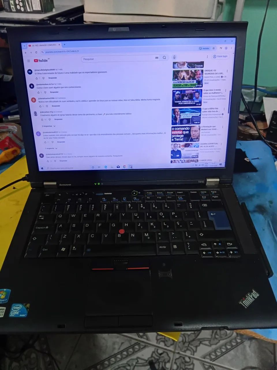 Notebook T410 thinkpad corei5-4giga de mem ssd120