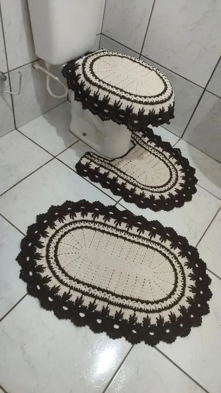 Jogo de banheiro em crochê 