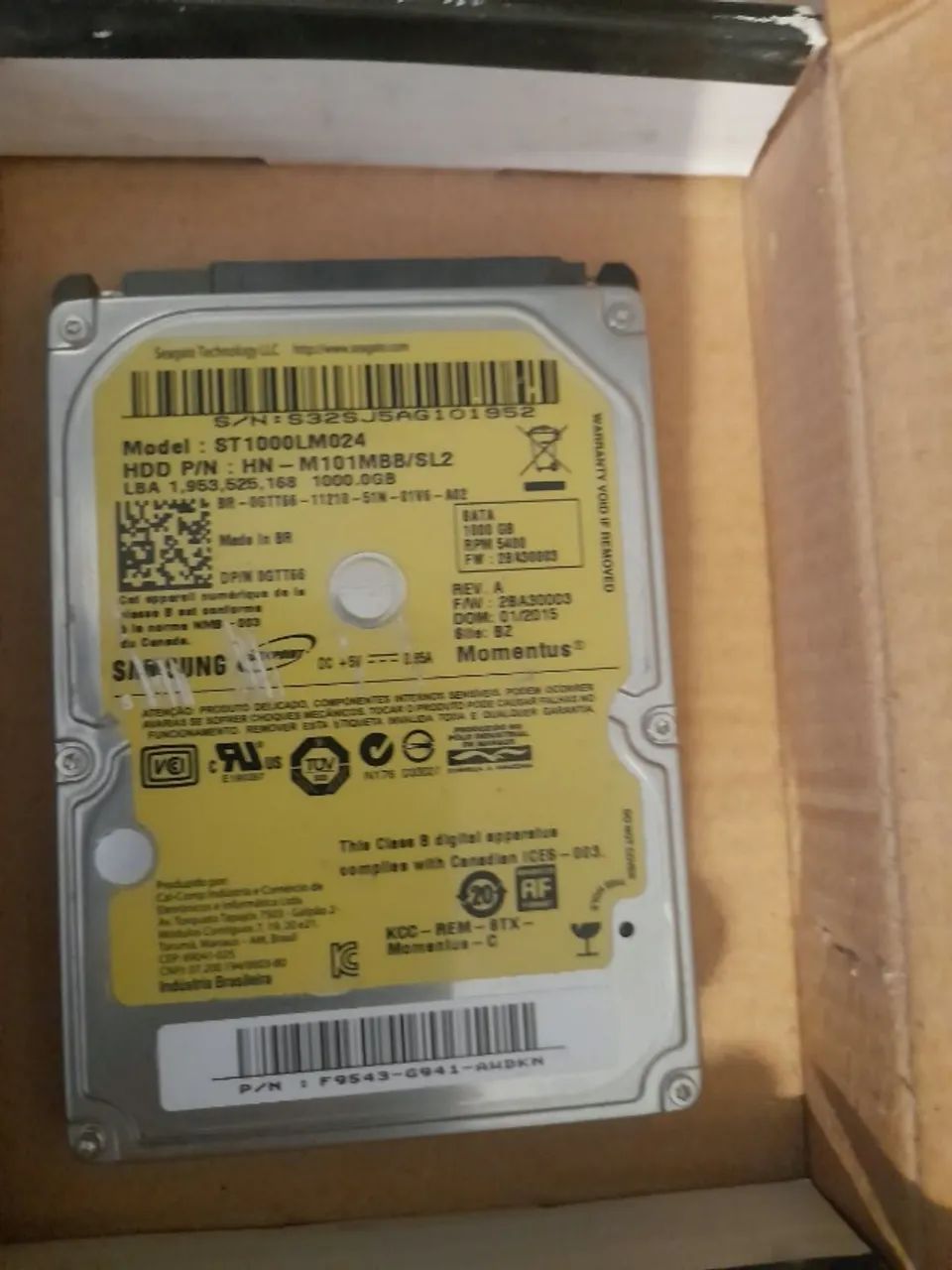 *** HD 2.5 Notebook 1Tera (1T) ***