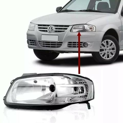 Farol Foco Simples Cromado Gol Parati Saveiro G4 Esquerdo