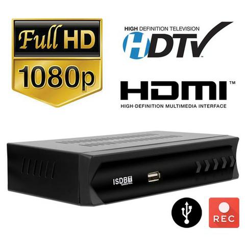 Conversor TV Digital ISDB-T 1080p Full HD Hdmi Rca USB Gravador - Foto 2