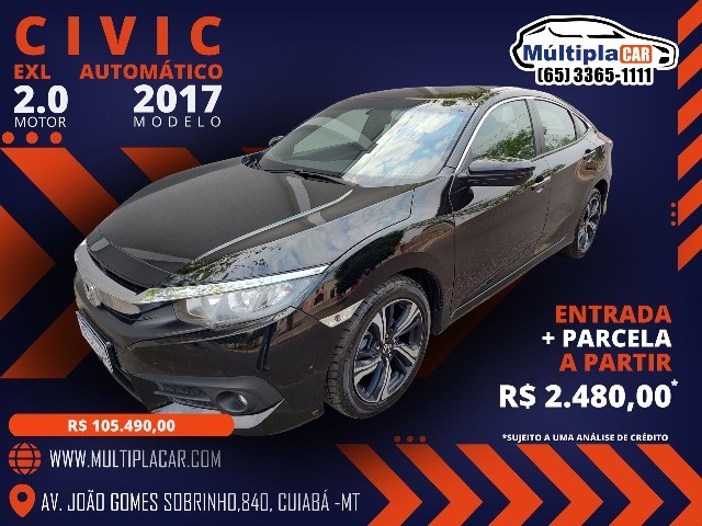 CIVIC 2.0 EXL AUTOMÁTICO FLEX 2017/2017