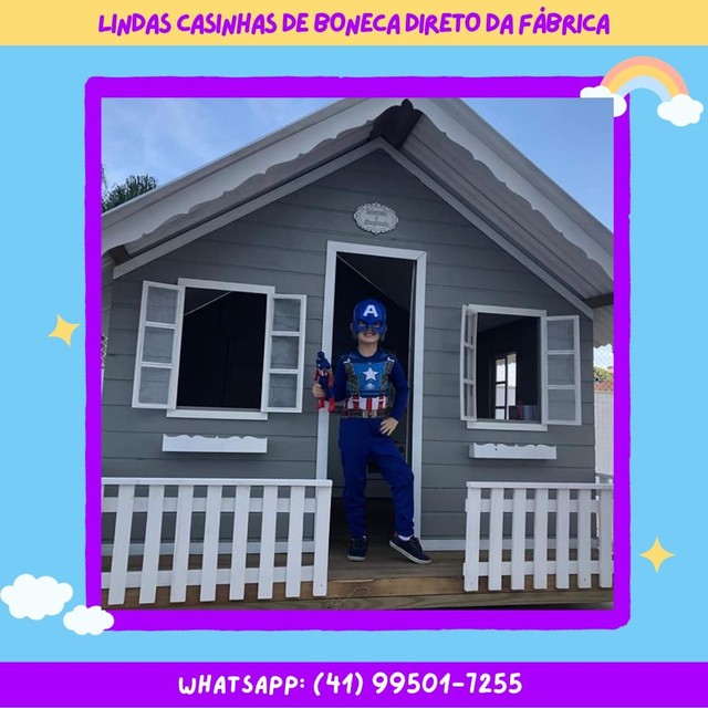 Casinha de boneca MADEIRA AUTOCLAVADO TRATADA 