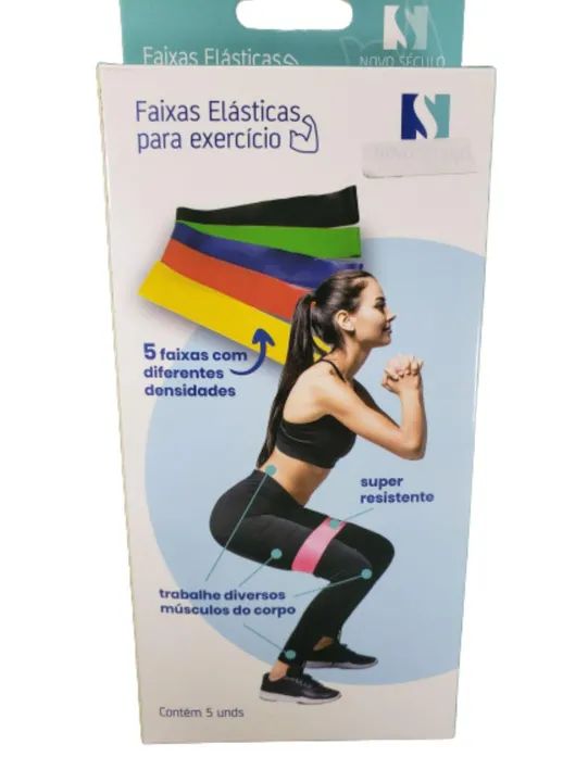 Kit Mini Bands Faixas Elásticas Circulares 5 Unidades - Foto 2