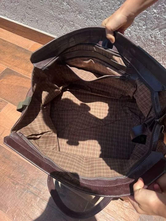 Mala de Viagem Couro Preta ou Marrom marca couro Brasil - Foto 6