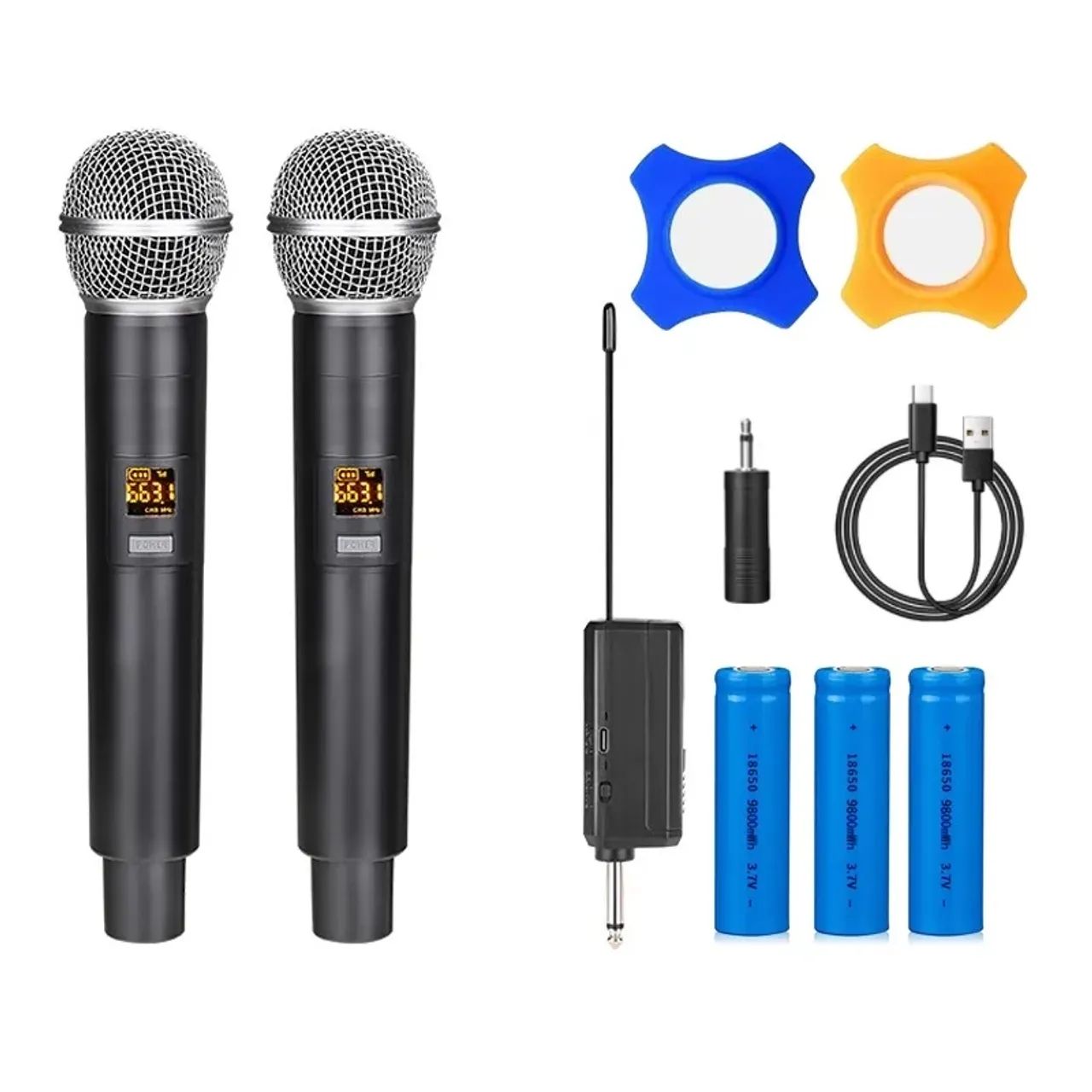 Microfone Sem Fio Duplo para Karaoke e Palestras - Foto 2